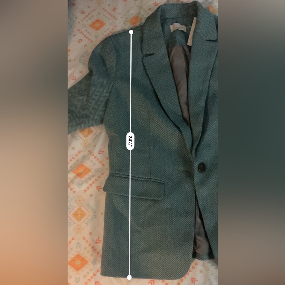 COPY - Loft Teal Chevron blazer Size 2 NWT - Picture 7 of 7